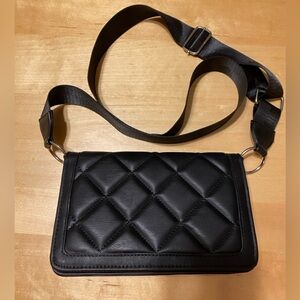Black Quilted Crossbody Bag
